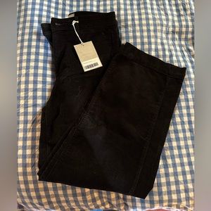NWT EVERLANE Black corduroy, wild leg pant